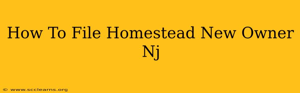 How To File Homestead New Owner Nj